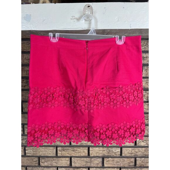 J CREW Raspberry Colored Lacy Skirt - Picture 2 of 7